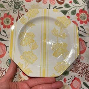 Yellow and White Royal Staffordshire salad plate